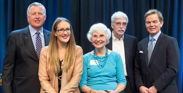 2016 Alumni of the Year Recipients Tim Hanstad ’85 and Moorea McDaniel ’09